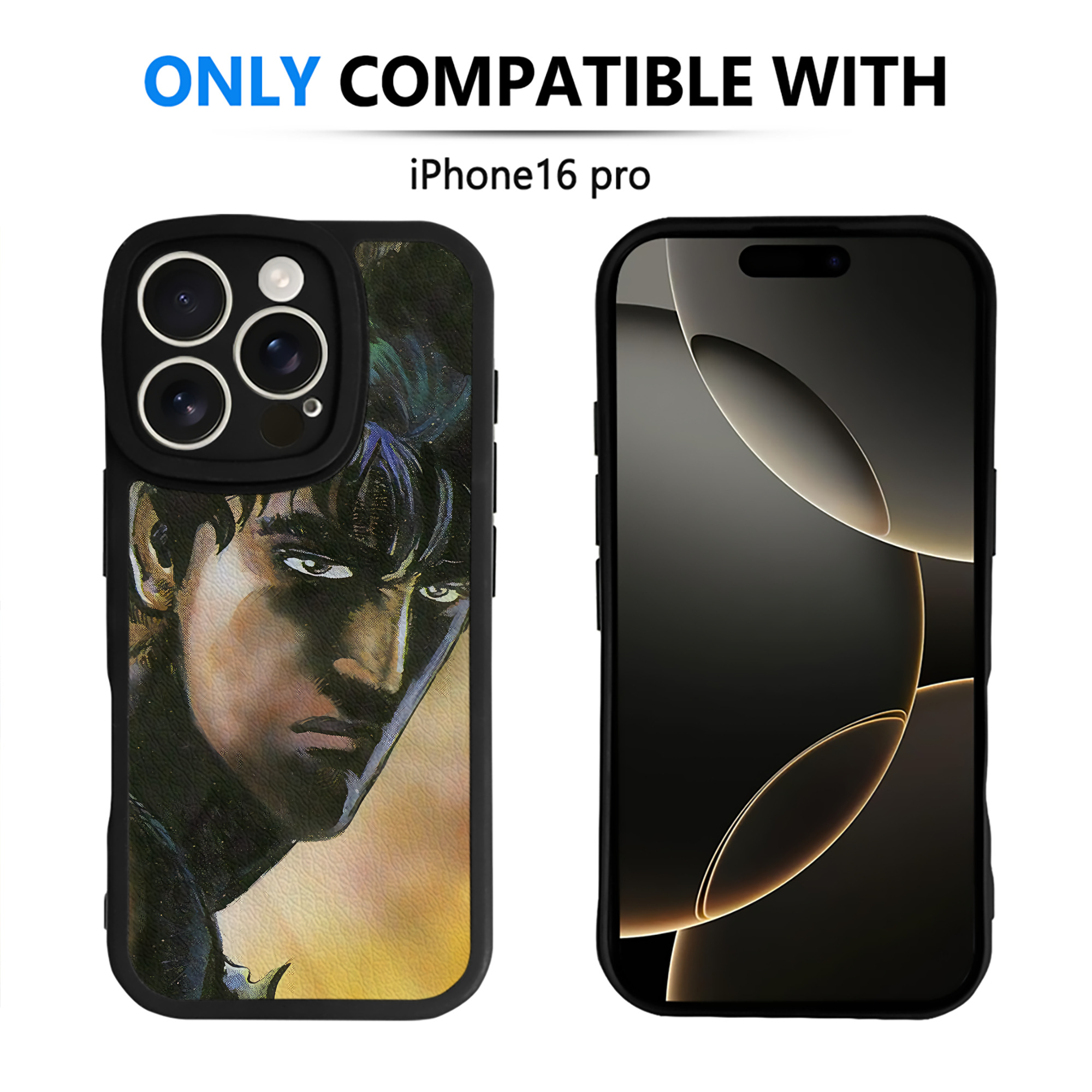 （画像用） 北斗の拳 Fist of the North Star 【iPhone 16シリーズ対応】シリコンスマホケース（レザー調） 材質：シリコン